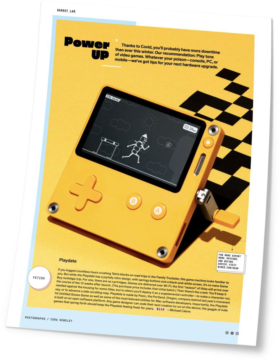 October 2020 Wired magazine feature on Playdate